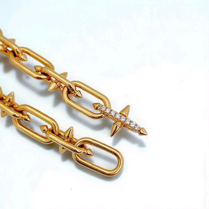 Hardware Titan Diamond Bracelet 18K / Gelang Rantai Titan Berlian 18K /Diamond Jewelry 134GBD452000AB-HT