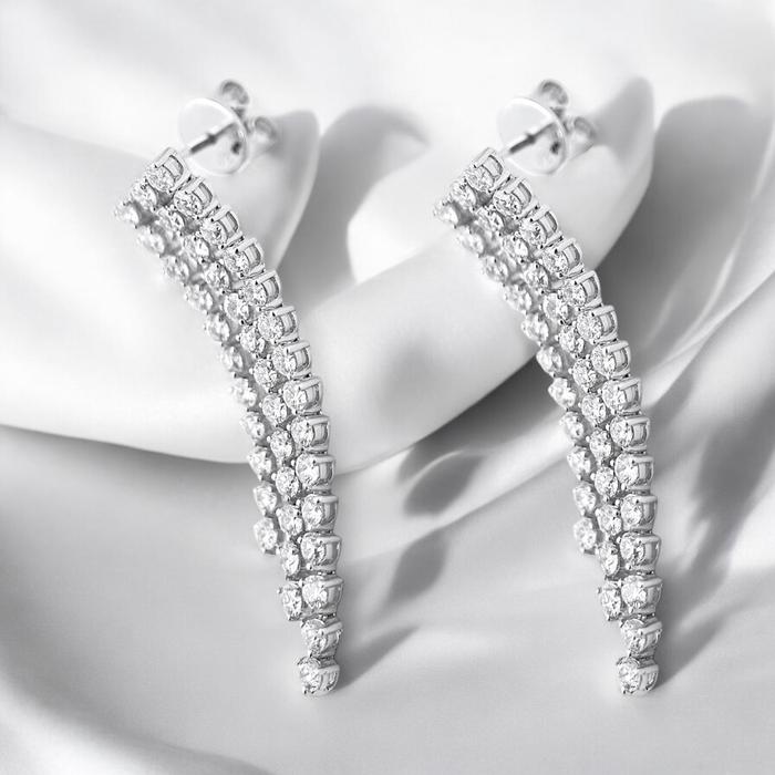 Anting Berlian Panjang/ Diamond Earring Rainfall triad / Diamond Jewelry
