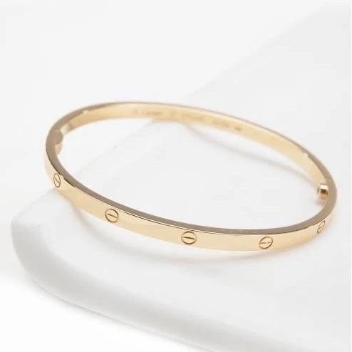 Gelang emas polos bracelet love mas klik 16/17K -Diamond Jewelry