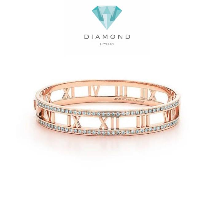 atlas bangle authentic diamond and 18 K gold Diamond Jewelry