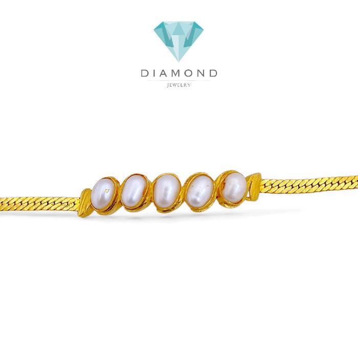 Pearl Gold Bracelet 23K / Gelang Emas Mutiara 23K / Diamond Jewelry 71GMS12WP-HT