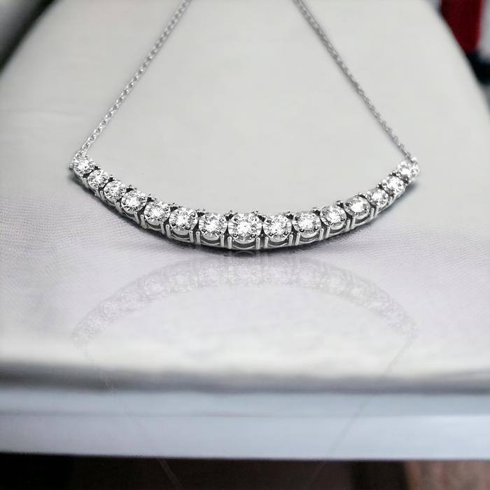 Diamond Aurel Tennis Necklace 18K-Diamond Jewelry-11KBGT1400LSWP-HT