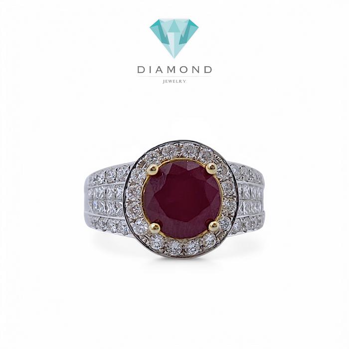 Ruby Diamond Ring 18K / Diamond Jewelry