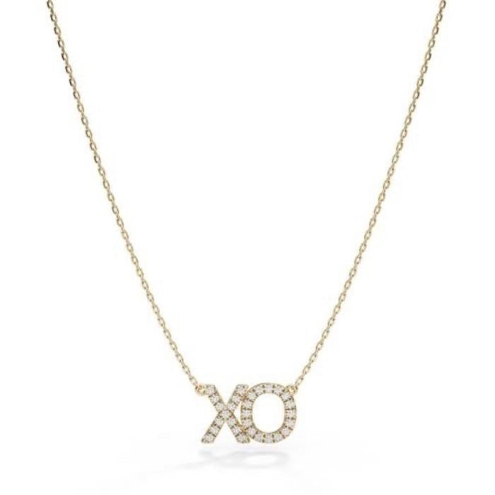 Initial Custom Letter Diamond Necklace 18K Gold-Diamond Jewelry-67LBGT300WPLS/1KB3850LSNEW-HT