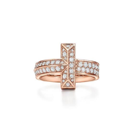 T1 Full diamond bangle with 18 K Rose Gold Diamond Jewelry