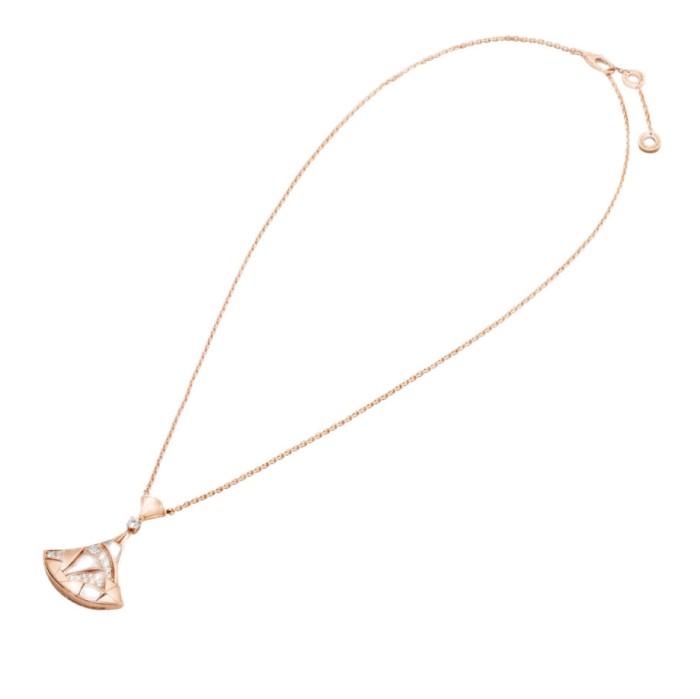 Mother of Pearl Diamond Necklace bv diva Vivaldi -Diamond Jewelry