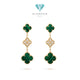 Clover Malechite VOC earring Diamond Jewelry
