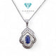 Liontin Blue Sapphirw With Diamond 18K / Diamond Jewelry