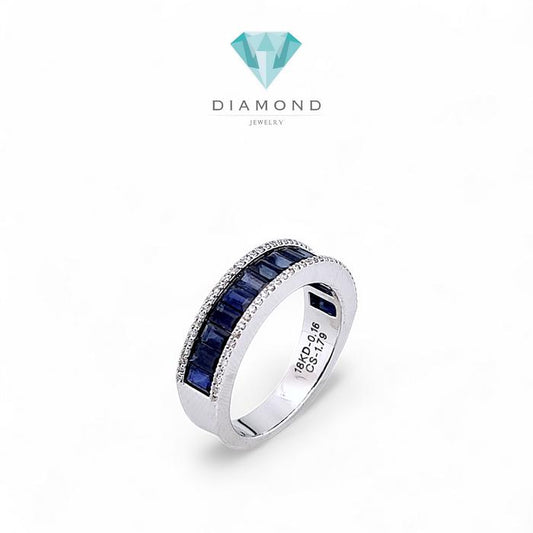 Safir With Diamond Ring / Diamond Jewelry