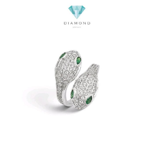 Serpenti With Emerald Diamond Ring 18K / Cincin Serpenti dengan emerald diamond 18K / Diamond Jewelry / GR0050957