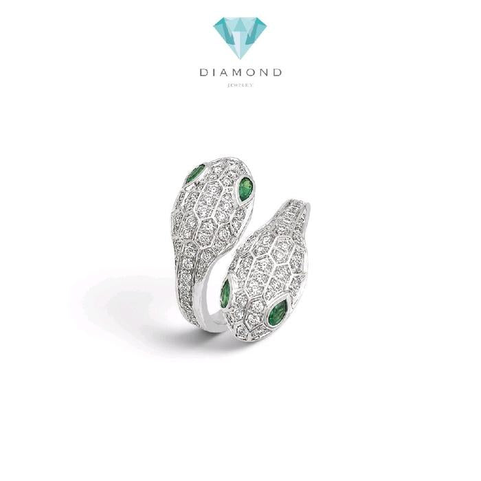 Serpenti With Emerald Diamond Ring 18K / Cincin Serpenti dengan emerald diamond 18K / Diamond Jewelry / GR0050957