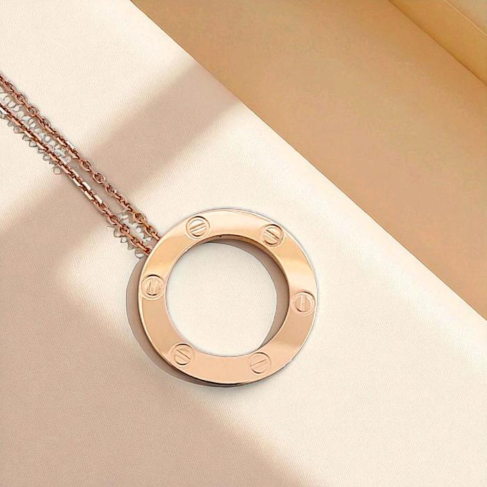 Love Necklace 18K / Diamond Jewelry 400KBD1260RY-HT