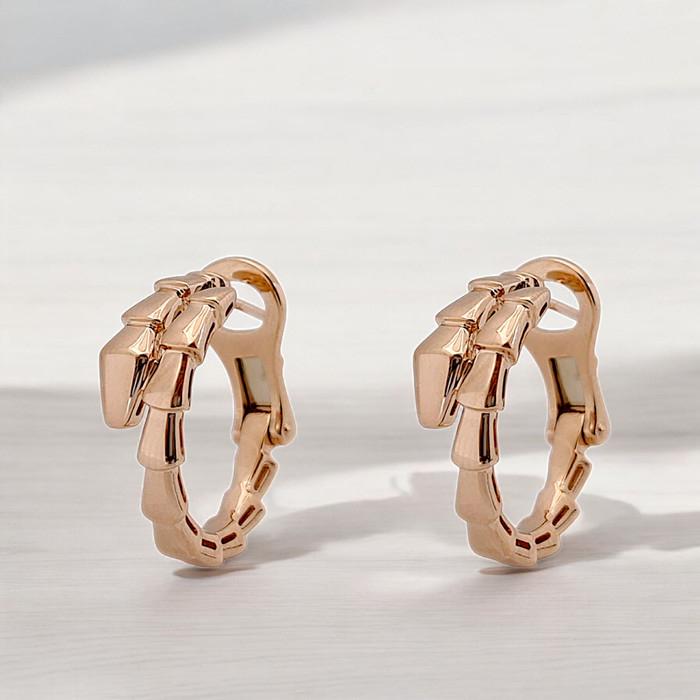 Earring Ulo Snake Rose Gold 18K / Diamond Jewelry-368ABD957RY-HT