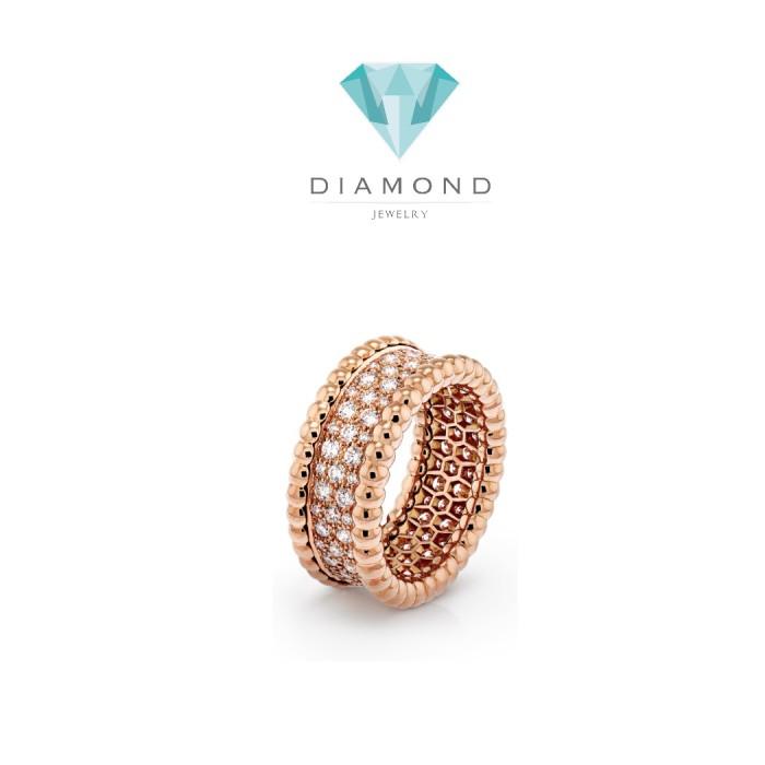 Perlee pave diamond vc 18k rose gold-Diamons Jewelry