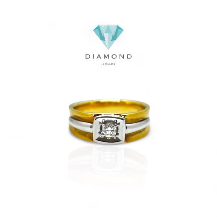 Cincin Laki Berlian Yellow Gold/ solitaire.men diamond ring-Diamond Jewelry