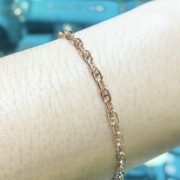 Chain small herme bracelet/gelang emas 18k rose gold