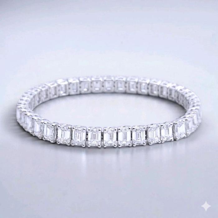 Baguette Diamond Bracelet 18K / Gelang Berlian Baguette 18K / Diamond Jewelry / 9GB14000PGK
