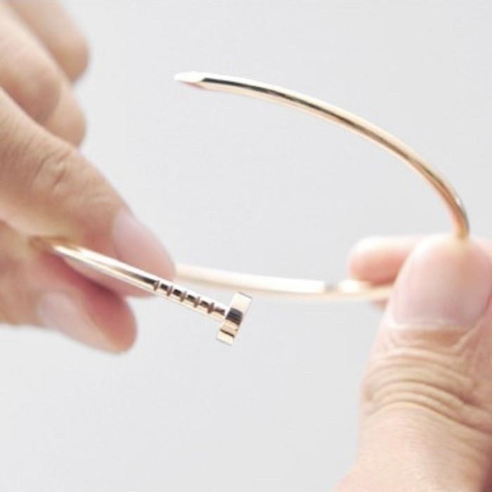 Nail 18k Bangle Narrow Juste-Diamond Jewelry-378GBD714RY