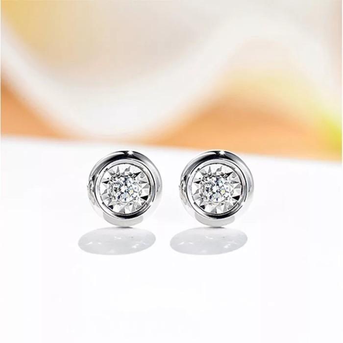 Diamond Earring Anting Berlian white /rose gold 18 Diamond Jewelr