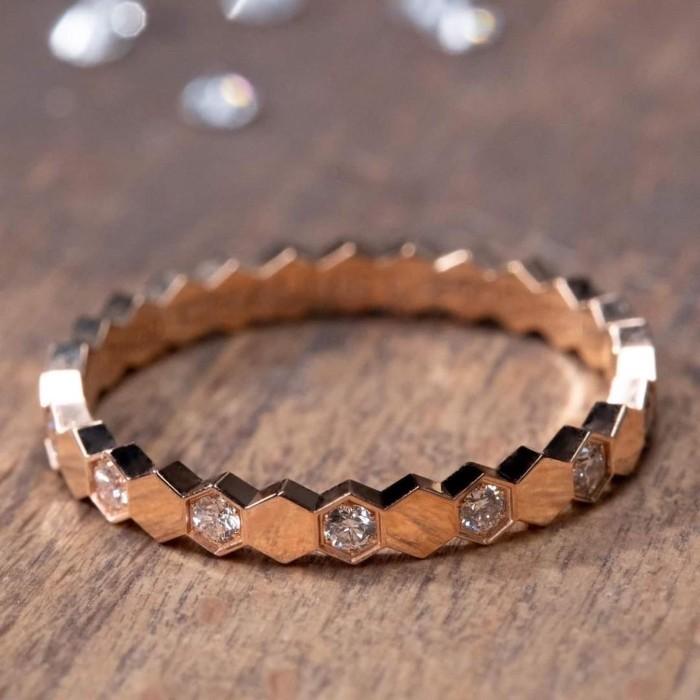 Bee Love Diamond Ring 18 -Diamond Jewelry-130CBSM1670RY/SM8000-HT