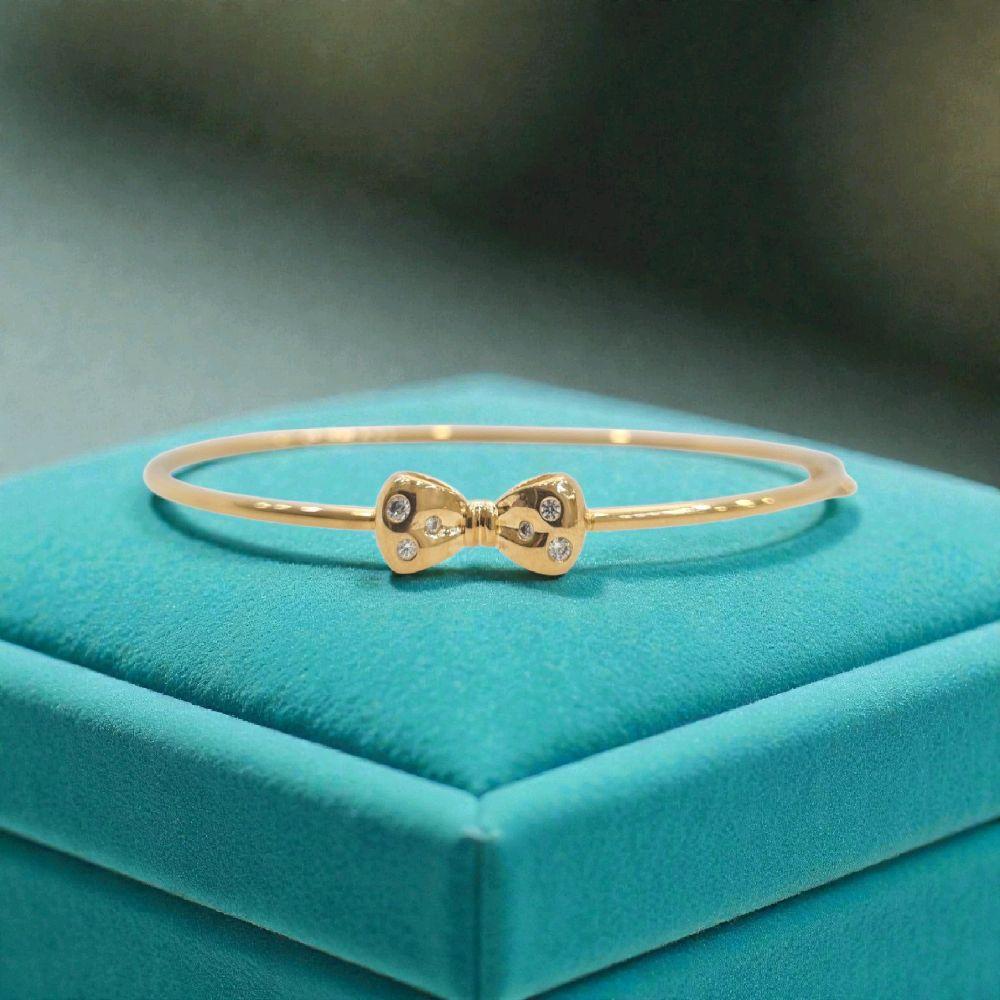 Ribbon Gold Bangle Brecelets 16K / Gelang Emas model Pita 16K / 469GMS322LS