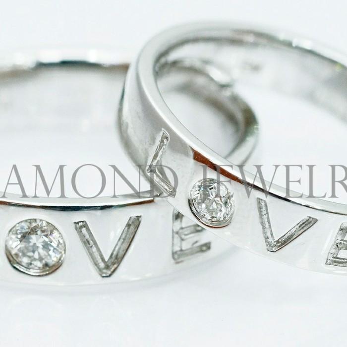 Cincin Kawin/Wedding Ring - Diamond Jewelry Two Tone 01010878/01120879