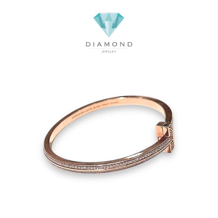 T1 Full Diamond Bangle/Gelang Berlian Model T1 Diamond Jewelry-5GBD20424DM-HT