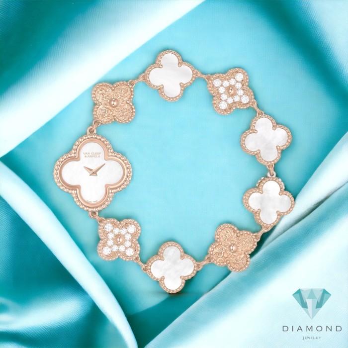 Clover watch Mop Diamond Vc 18K -Diamond Jewelry-HT