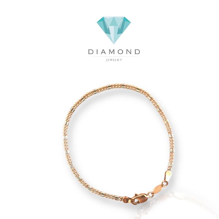 Gelang emas Jalur white rose gold 17k-Diamond Jewelry