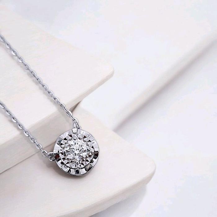 Liontin Solitaire Round Diamond 18K / Diamond Jewelry