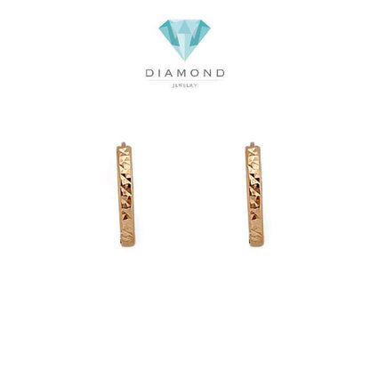 Circle Gold Earring 700K / Anting Emas Bulet 700K / Diamond Jewelry 415AMS088LS-HT