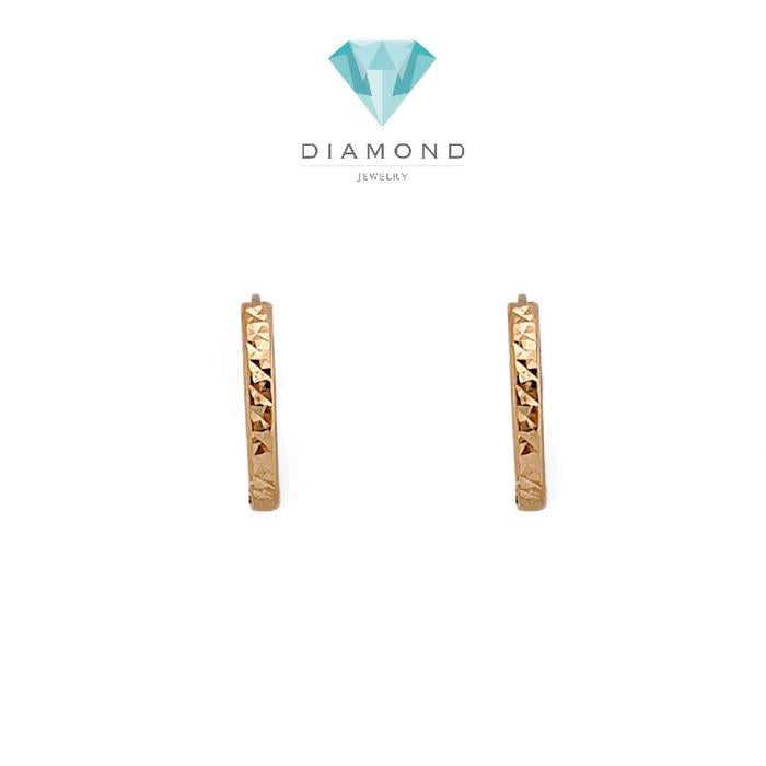 Circle Gold Earring 700K / Anting Emas Bulet 700K / Diamond Jewelry 415AMS088LS-HT