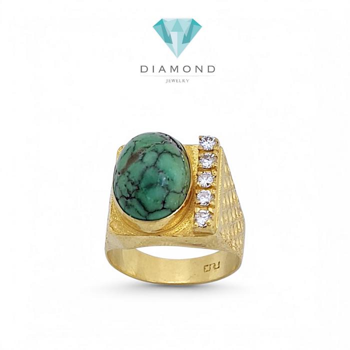 Turquoise Diamond Ring 18K / Diamond Jewelry