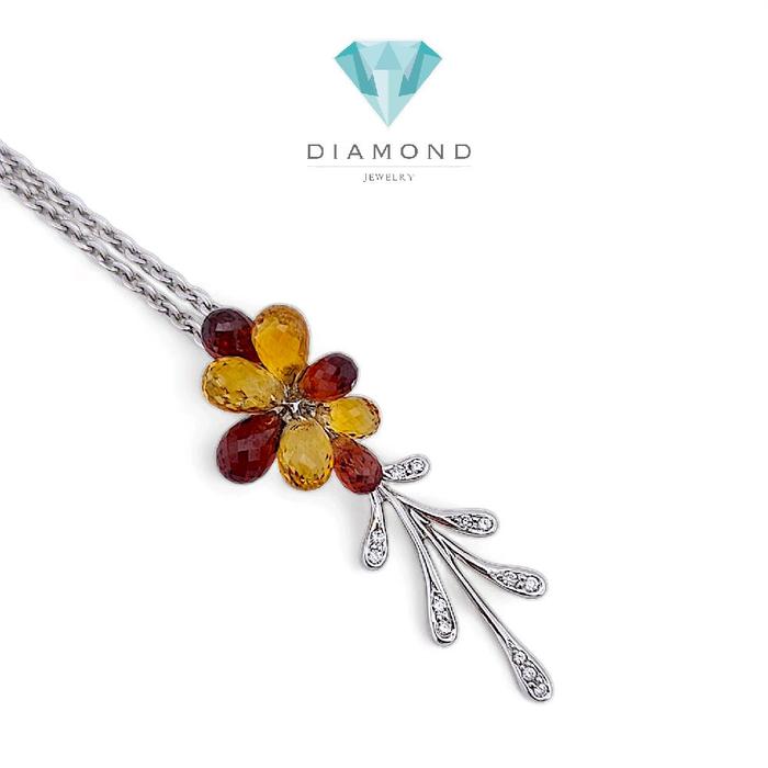 Liontin Flower Diamond 18K / Diamond Jewelry 13LBGT135WP-HT