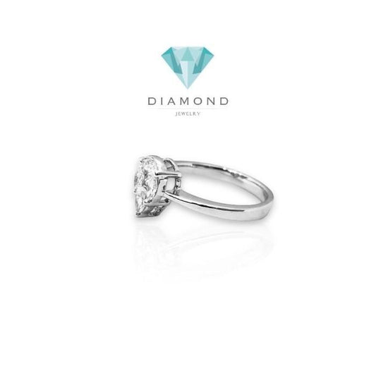 Cincin berlian teardrop 18K Diamond Jewelry