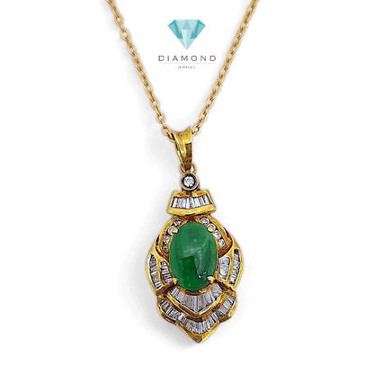 Liontin Giok Diamond 18K / Diamond Jewelry 27BLKV1030WP