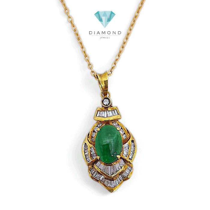 Liontin Giok Diamond 18K / Diamond Jewelry 27BLKV1030WP