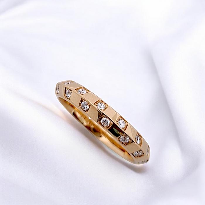 Le Damier Diamond  Ring 18K /Cincin Berlian Damier 18K / Diamond Jewelry-363CBD10000RY-HT