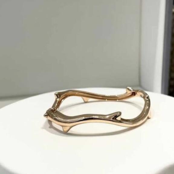 Larose Bangle Diamond Gold 18K-Diamond Jewelry-258GBD2227RY-20GBD11680RB-HT