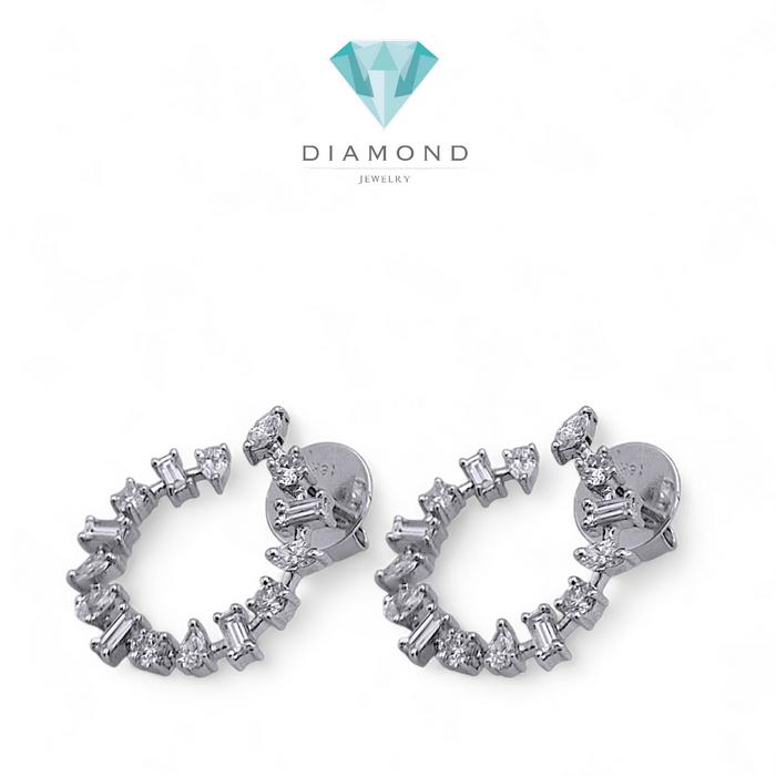 Hoop Diamond Earrings / Diamond Jewelry