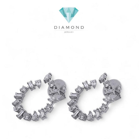 Hoop Diamond Earrings / Diamond Jewelry