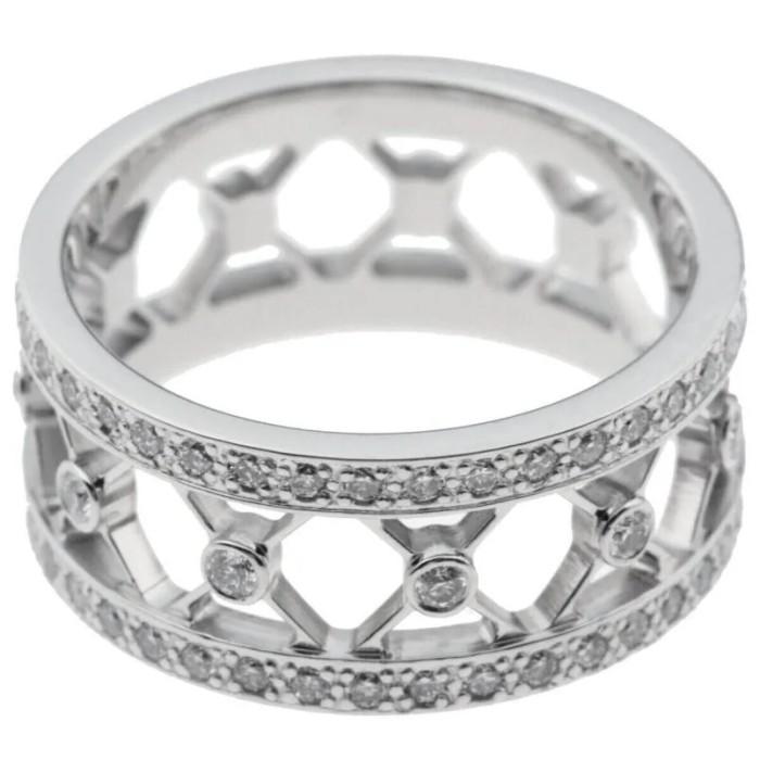 Voila cross diamond ring 18k tif-Diamond Jewelry