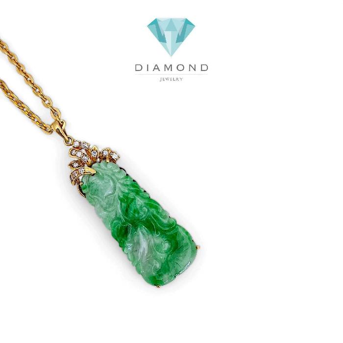 Liontin Jade Diamond 18K / Diamond Jewelry 23BLKV26050WP-HT