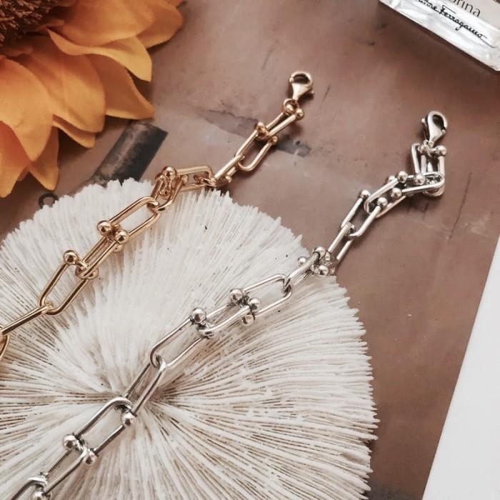 Gelang hardware chain emas T chain 700/750 rose gold/ Hardware chain braclet- Diamond Jewelry
