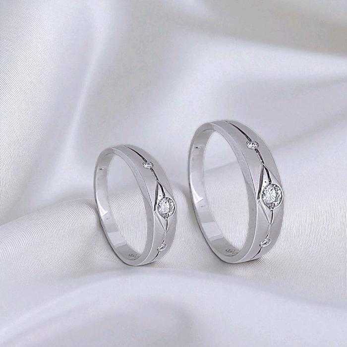 Wedding Ring Triple Diamond 18K / Cincin Nikah Triple Berlian 18K / Diamond Jewelry 59CBNKH6194WPLS - 60CBNKH8588WPLS-HT