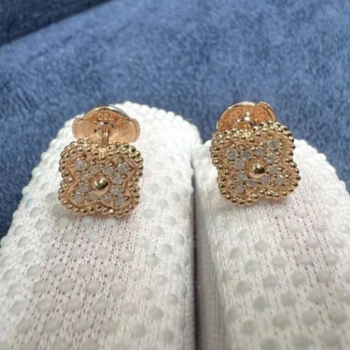 Sweet diamond gold clover vc 18k-Diamond Jewelry