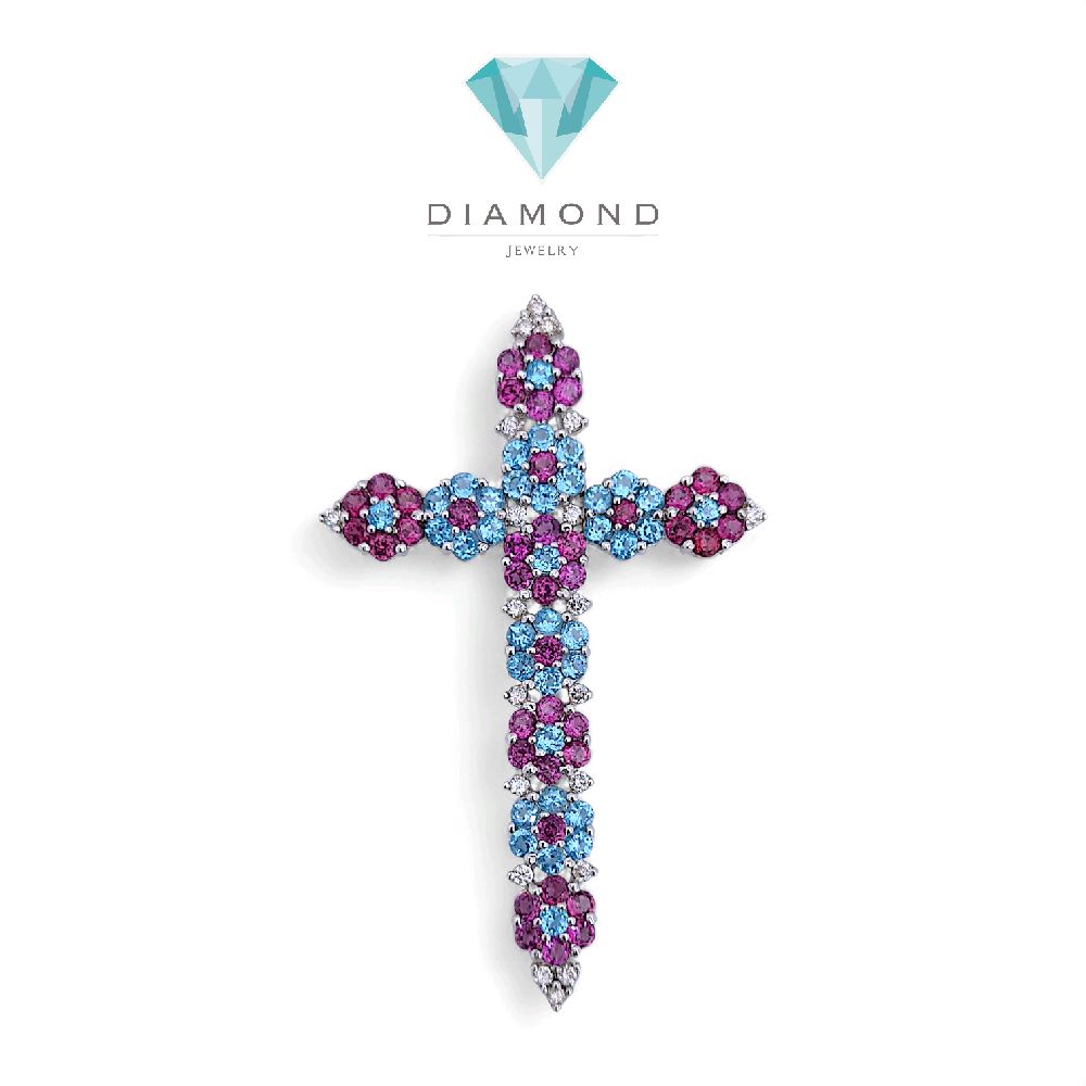 Cross Diamond Pendant 18K / Liontin Salib Berlian 18K / Diamond Jewelry 1LBGT690-HT