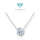 Diamond 6 Prong Solitaire Necklace Lab Grown 18k-Elsy Jewelry