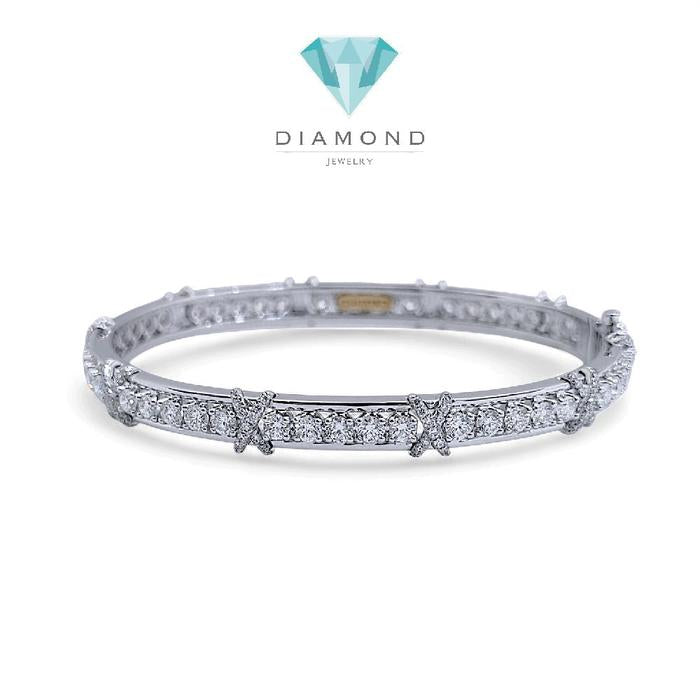 Cross Diamond Bracelet 18K / Gelang Berlian Silang 18K / Diamond Jewelry 26GBD8320RB - HT