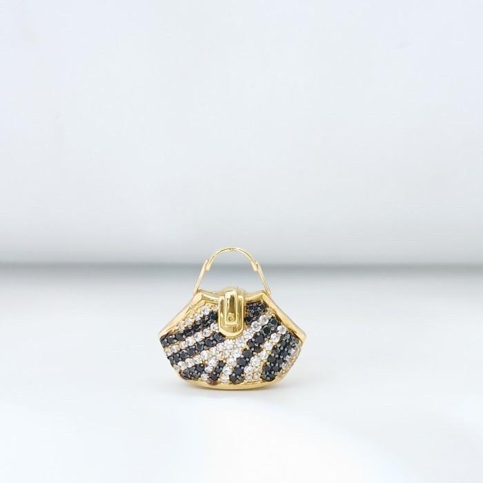 Rosato Bag Pendant 18K Gold -Diamond Jewelry-174LMSWP9-HT